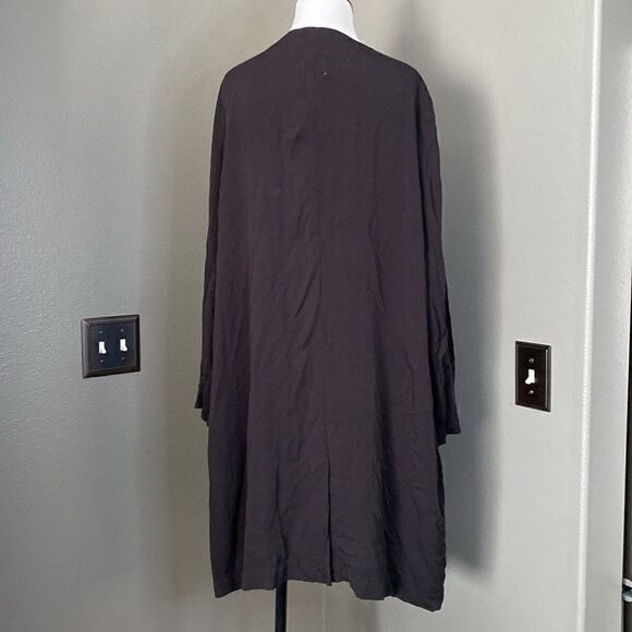 14th & Union Black Layered Front Unstructured Open Front Jacket Cardigan - Picture 7 of 12